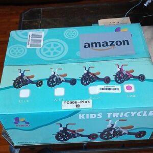 Kids Tricycle - Blue, White, and Black